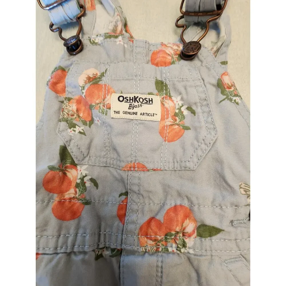 Oshkosh B'Gosh Baby Peach Overalls SZ 12 Months Play